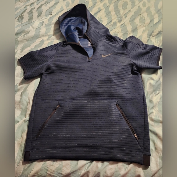 Nike Other - Nike Pro Short Sleeve Hoodie 1/4 Zip Performance Men's Size Medium